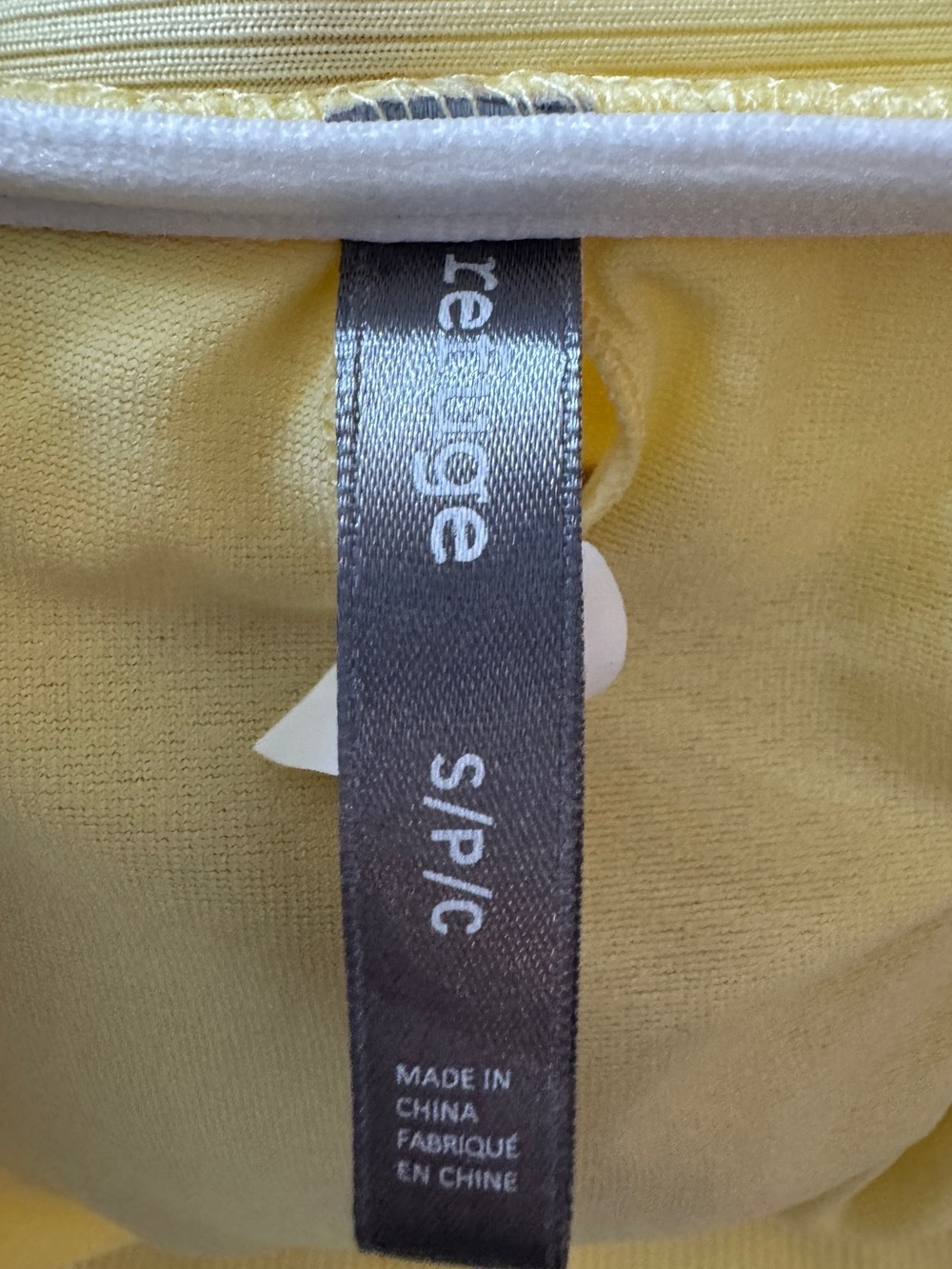 Refuge Ribbed Yellow Bandeau Bikini Set | Top S Bottom XS - Picture 3 of 7
